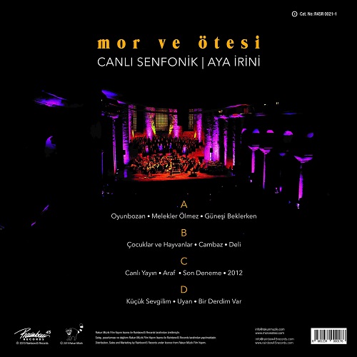 Satılık Plak Mor ve Ötesi Aya İrini Plak Arka