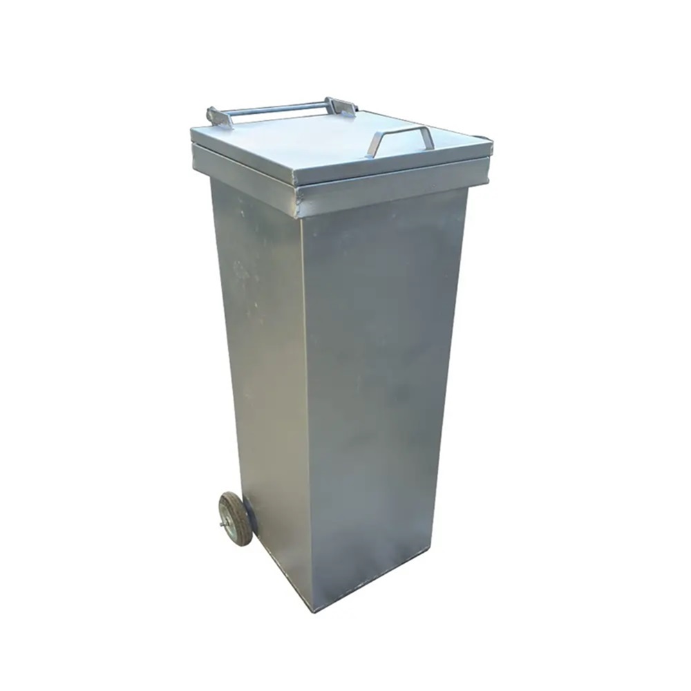 120 Litre Metal Galvaniz Çöp Konteyneri