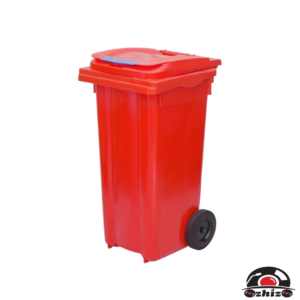 120 Litre Plastik Kırmızı Çöp Konteyneri