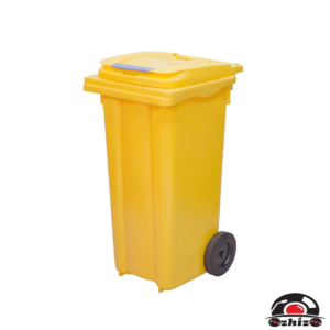 120 Litre Plastik Sarı Çöp Konteyneri