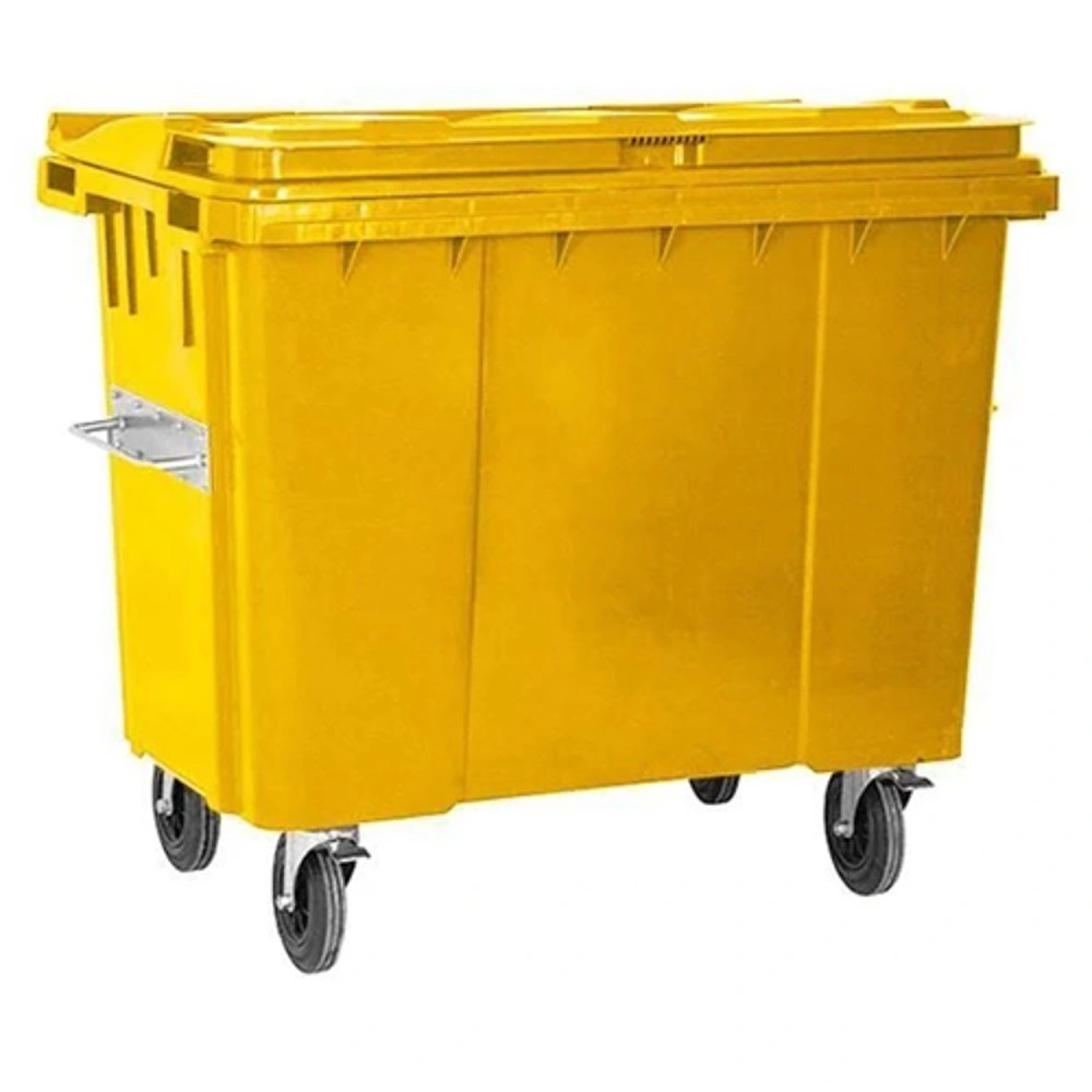 770 Litre Plastik Sarı Çöp Konteyneri