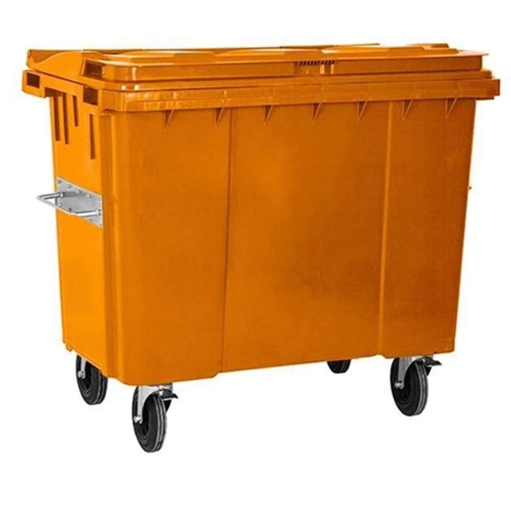 770 Litre Plastik Turuncu Çöp Konteyneri