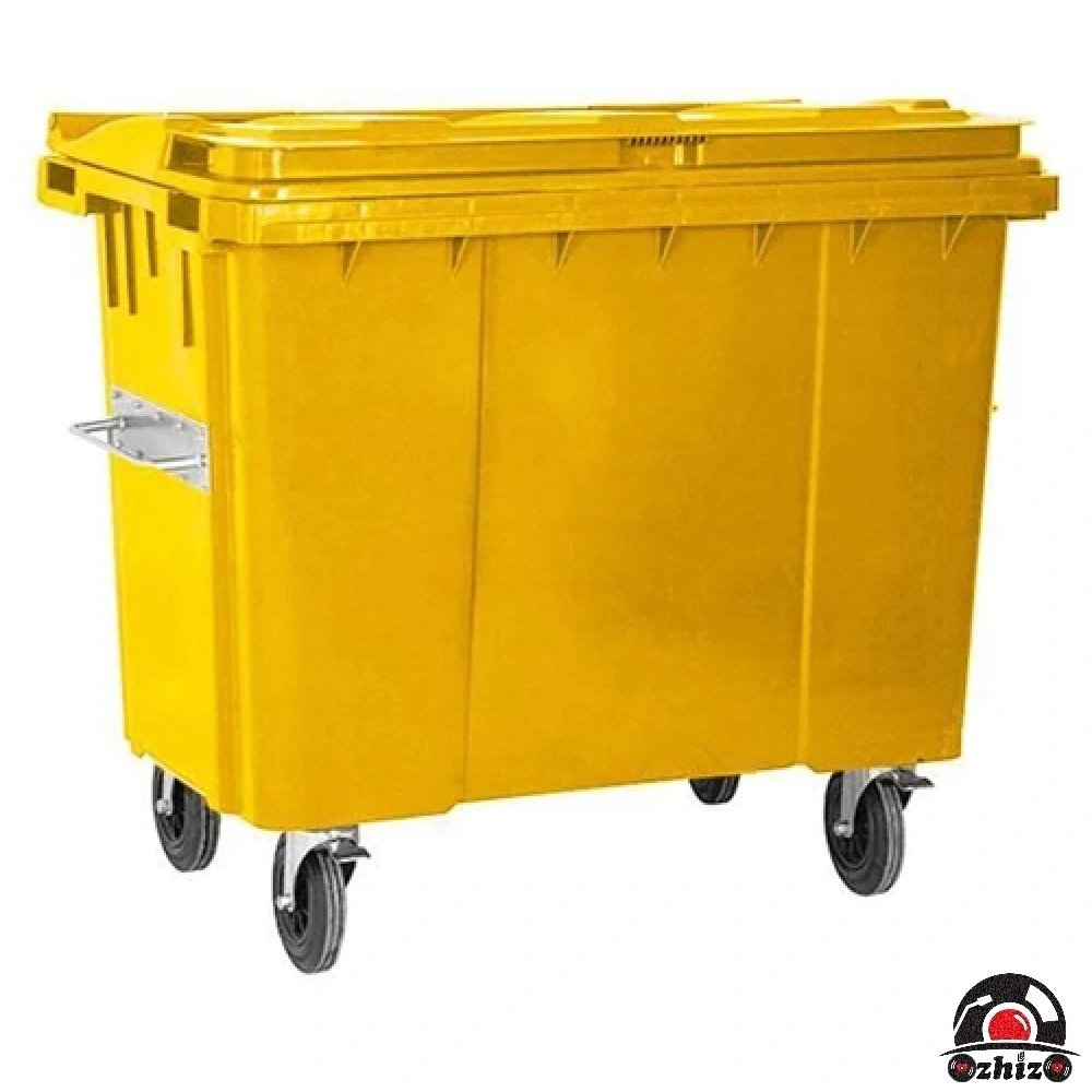 770 Litre Sarı Plastik Çöp Konteyneri