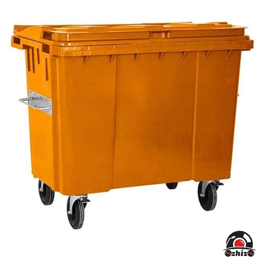 770 Litre Turuncu Plastik Çöp Konteyneri
