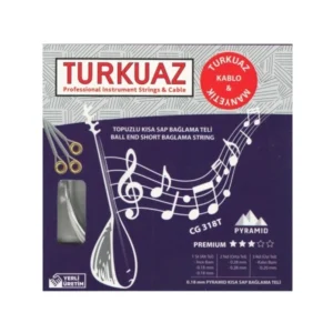 Turkuaz 018 Topuzlu Pyramid İpek Bamlı Kısa Sap Bağlama Teli