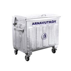 Arnavutköy 1100 Litre Sıcak Daldırma Metal Çöp Konteyneri